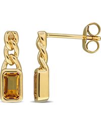 Julianna B - Gemstone Twisted Link Drop Earrings 14K - Lyst