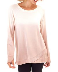 Threads For Thought - Leanna Gradient Feather Fleece Long Sleeve Top - Lyst