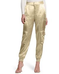 Guess - Soundwave Textured Satin Cargo Pants - Lyst