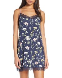 Pj Salvage Dreams Bloom Jersey Chemise - Blue