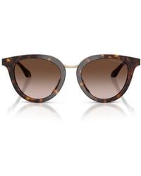 Armani - 49Mm Round Sunglasses - Lyst