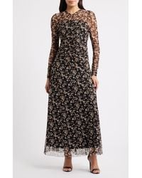 Parker - The Willow Floral Long Sleeve Mesh Maxi Dress - Lyst