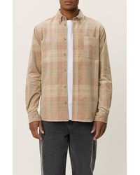 Les Deux - Kash Check Corduroy Button-Down Shirt - Lyst