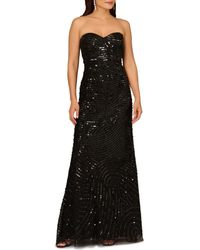 Aidan Mattox by Adrianna Papell - Sequin Strapless Gown - Lyst
