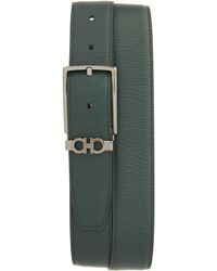 Ferragamo - Double Gancio Loop Reversible Leather Belt - Lyst