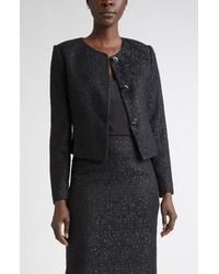 St. John - Compact Tape Tweed Jacket - Lyst