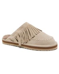 Free People - Fallon Fringe Faux Fur Mule Slipper - Lyst