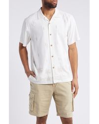 Tommy Bahama - Piña Palms Jacquard Short Sleeve Silk Button-up Shirt - Lyst