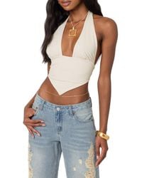 Edikted - Open Back Triangle Halter Top - Lyst