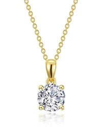 Lafonn - Simulated Diamond Solitaire Pendant Necklace - Lyst
