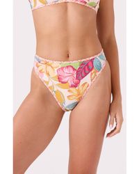 Roxy - Hot Tropics High Waist Bikini Bottoms - Lyst