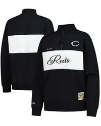 Mitchell & Ness - Cincinnati Reds Quarter-Zip Pullover Top - Lyst