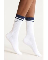 Sporty & Rich - Stripe Rib Socks - Lyst