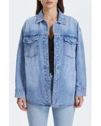 Bayeas - Oversize Denim Shirt Jacket - Lyst