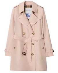Burberry - Short Tropical Gabardine Kensington Trench Coat - Lyst