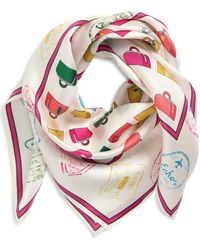 Echo - Luggage Silk Square Scarf - Lyst