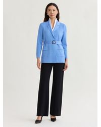 Misook - Belted Tonal Flat Knit Jacket - Lyst