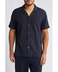Rails - Sinclair Textured Stripe Camp Shirt - Lyst