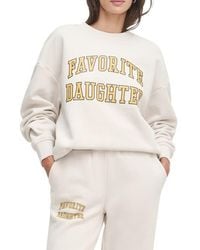 FAVORITE DAUGHTER - Collegiate Cotton Blend Sweatshirt - Lyst
