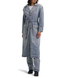 Wrangler - Denim Trench Coat - Lyst