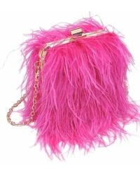 Moda Luxe - Feathered Flair Evening Bag - Lyst