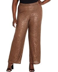 City Chic - Avery High Waist Wide Leg Sequin Pants - Lyst