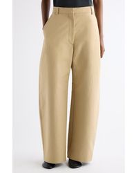 Acne Studios - Pommy Tailored Organic Cotton Satin Wide Leg Trousers - Lyst