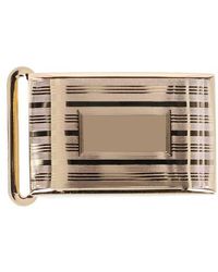 Trafalgar - 25Mm Engine Turned Engraved Compression Belt Buckle With Small Loop - Lyst