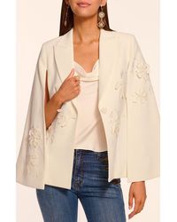 Ramy Brook - Rosalinda Embroidered Floral Appliqué Cape Sleeve Jacket - Lyst