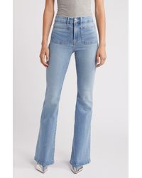 GOOD AMERICAN - Good Legs Patch Pocket Flare Jeans - Lyst
