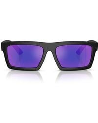 Prada Linea Rossa - 55Mm Rectangular Sunglasses - Lyst