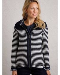 Weird Fish - Bianca Full Zip Stripe Macaroni Hoodie - Lyst