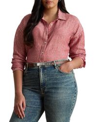 Ralph Lauren - Relaxed Fit Stripe Linen Button-Up Shirt - Lyst
