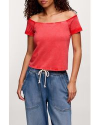 nuuds - Ease Off The Shoulder Top - Lyst