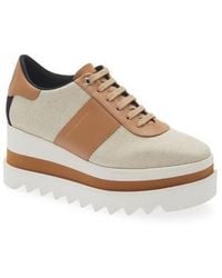 Stella McCartney - Sneakelyse Platform Canvas Sneaker - Lyst
