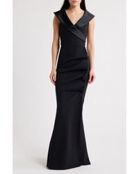 La Petite Robe Di Chiara Boni - Fiy Satin Trim Mermaid Gown - Lyst