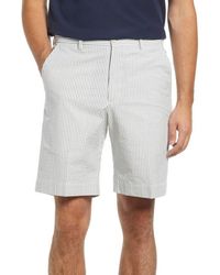 Berle - Flat Front Seersucker Shorts - Lyst