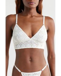 Kilo Brava - Metallic Geometric Lace Longline Bralette - Lyst