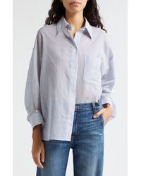 Twp - New Earl Stripe Cotton & Silk Button-up Shirt - Lyst