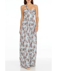 Dress the Population - Idalia Floral One-Shoulder Gown - Lyst