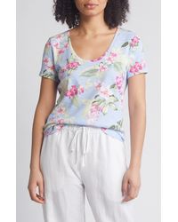 Tommy Bahama - Ashby Isles Floral Short Sleeve Cotton Top - Lyst