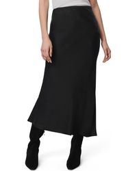 Splendid - Serena Side Slit Satin Midi Skirt - Lyst