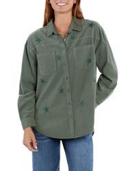 Billy T - Mighty Star Embroidered Corduroy Button-Up Shirt - Lyst