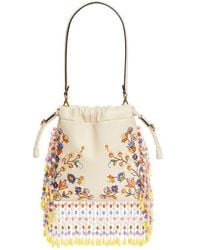 Etro - Kalispera Embroidered Leather Shoulder Bag - Lyst