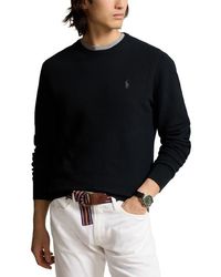 Polo Ralph Lauren - Textured Cotton Crewneck Sweater - Lyst
