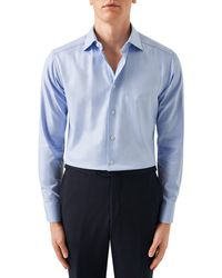 Eton - Contemporary Fit Textured Organic Cotton Dress Shirt - Lyst