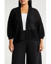 Nordstrom - Open Stitch Open Front Cotton Cardigan - Lyst