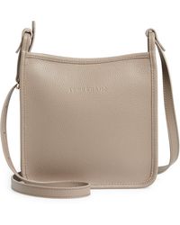 Longchamp - Small Le Foulonné Leather Crossbody Bag - Lyst