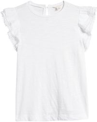 Caslon - Caslon(r) Ruffle Sleeve T-shirt - Lyst