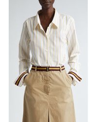 Dries Van Noten - Celina Stripe Cotton Button-up Shirt - Lyst
